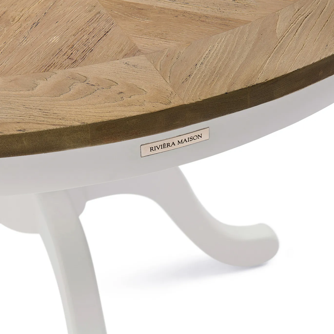 Rivièra Maison Eettafel Le Marais Ø120cm Naturel/Wit