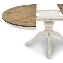 Rivièra Maison Eettafel Le Marais Bruin/Wit Uitschuifbaar 140/190cm