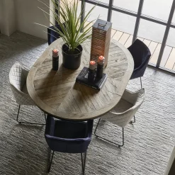 Rivièra Maison Eettafel Le Marais Bruin/Zwart Uitschuifbaar 140/190cm