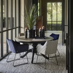 Rivièra Maison Eettafel Le Marais Bruin/Zwart Uitschuifbaar 140/190cm