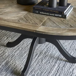 Rivièra Maison Eettafel Le Marais Bruin/Zwart Uitschuifbaar 140/190cm
