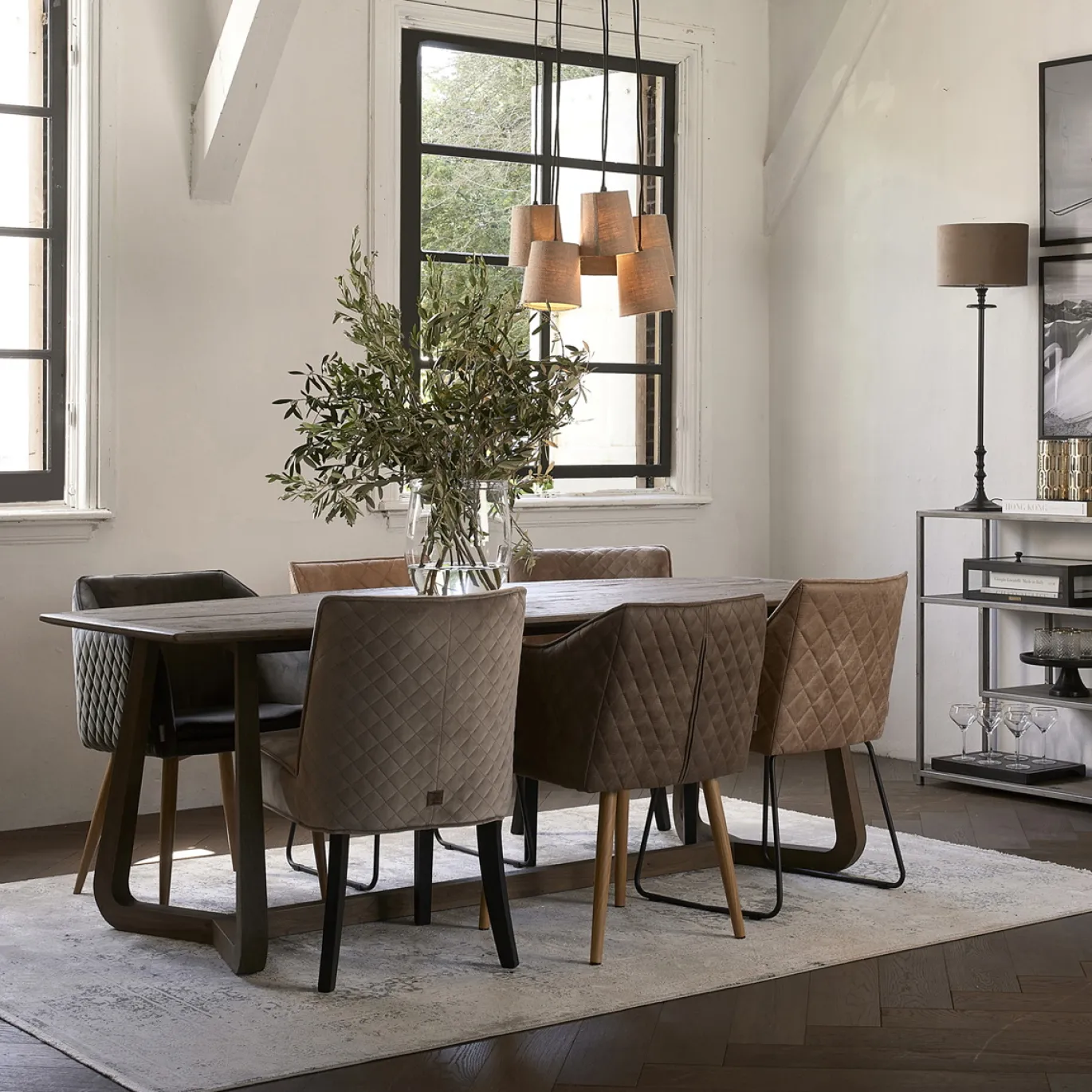 Rivièra Maison Eettafel Miller Eikenhout 220cm