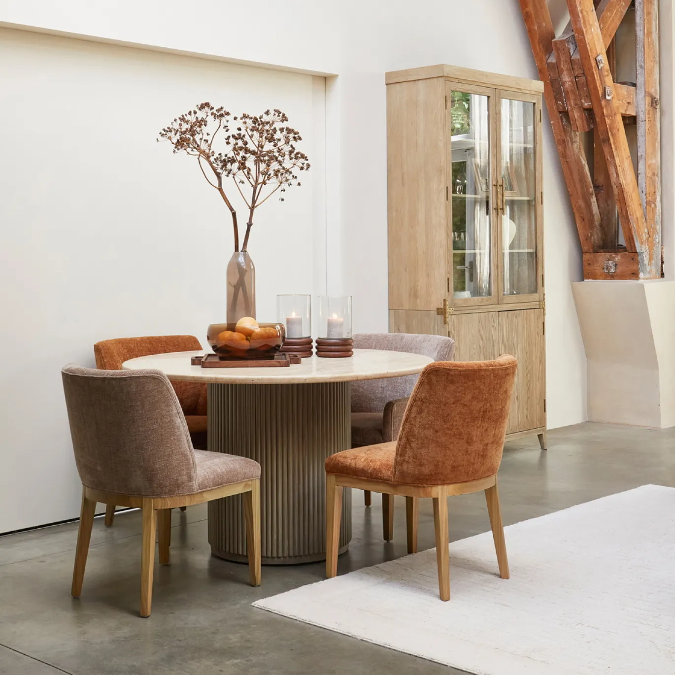 Rivièra Maison Eettafel Villanova Travertin Ø130cm