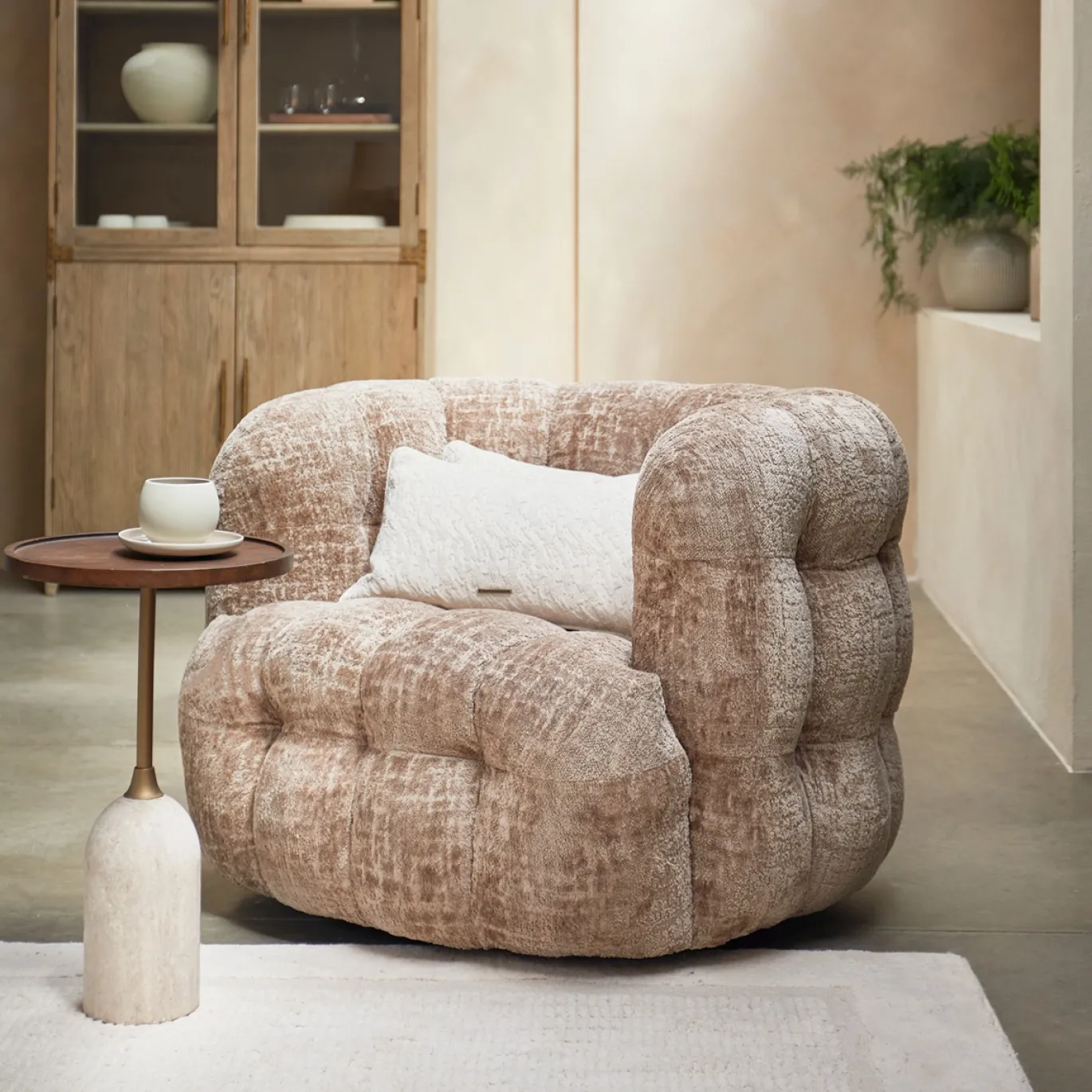 Rivièra Maison Fauteuil Arosa Draaibaar Taupe