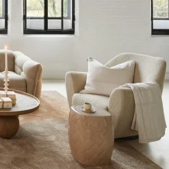 Rivièra Maison Fauteuil The Jill Swivel Bouclé Zand