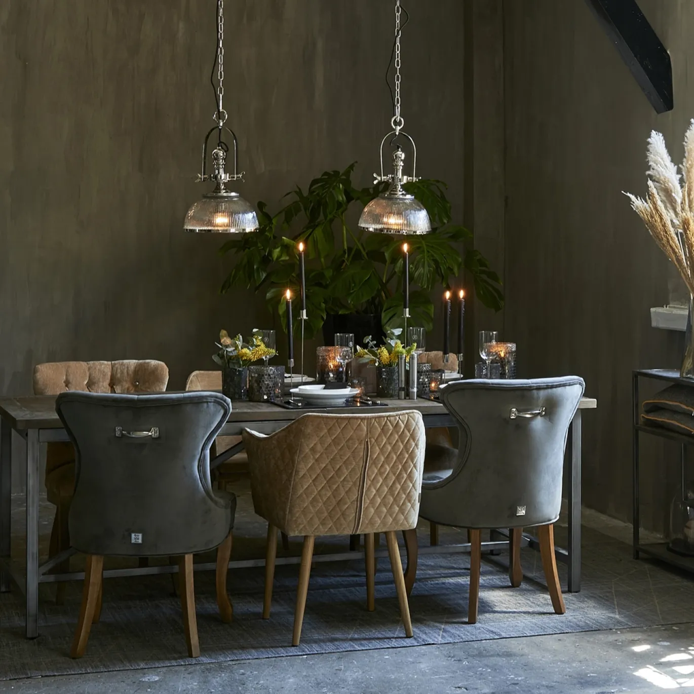 Rivièra Maison Hanglamp Brixton Factory Zilver