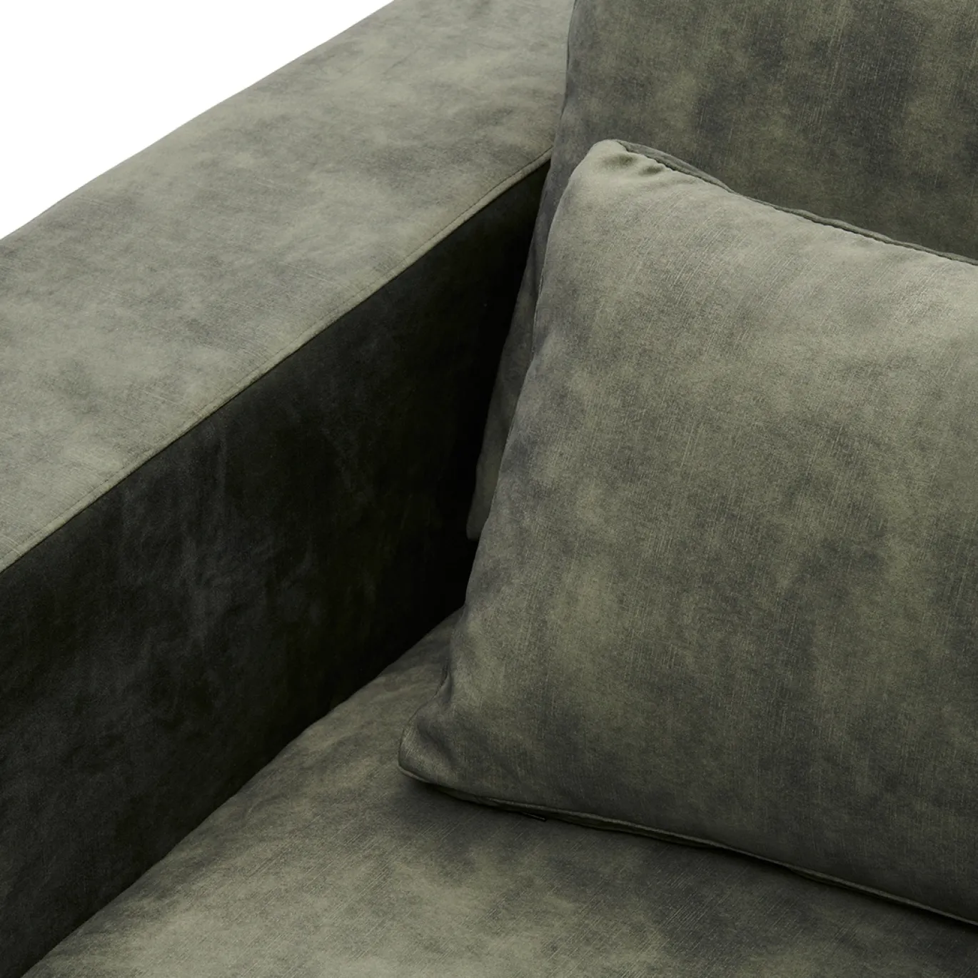 Rivièra Maison Hoekelement Stephen Arm Links Fluweel Groenblauw