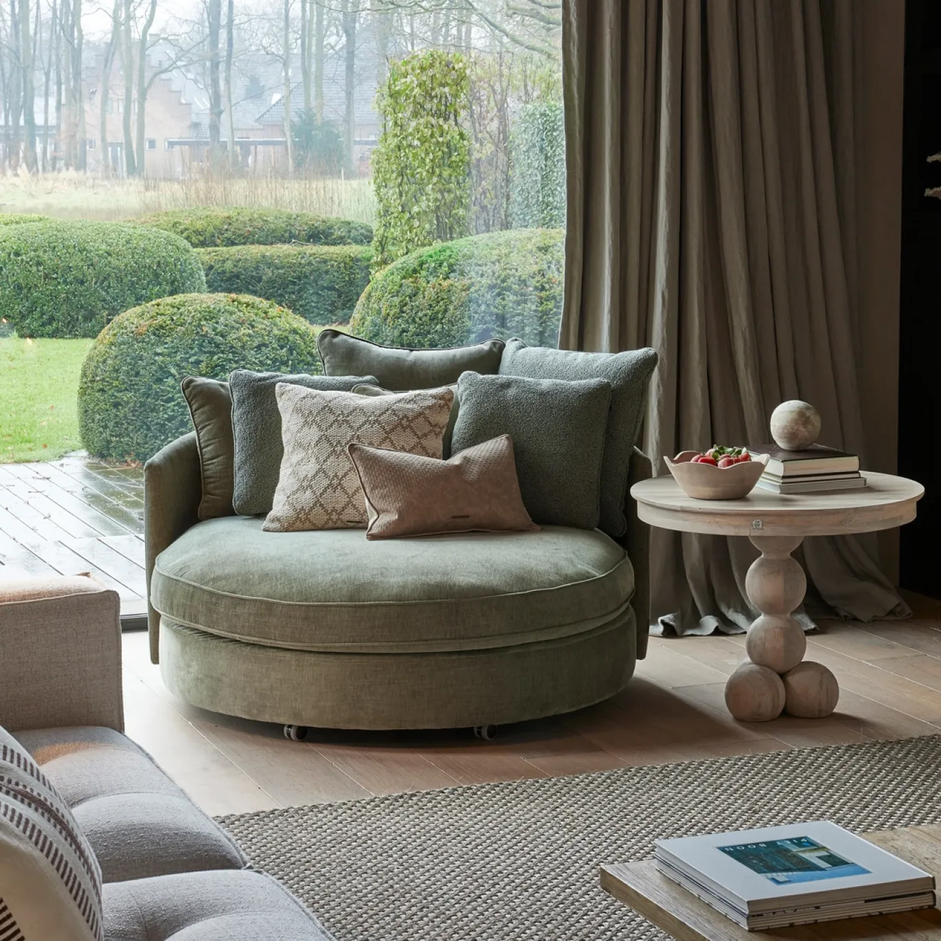 Rivièra Maison Kussen Carmin Daybed Set van 3 Esdoorn Groen