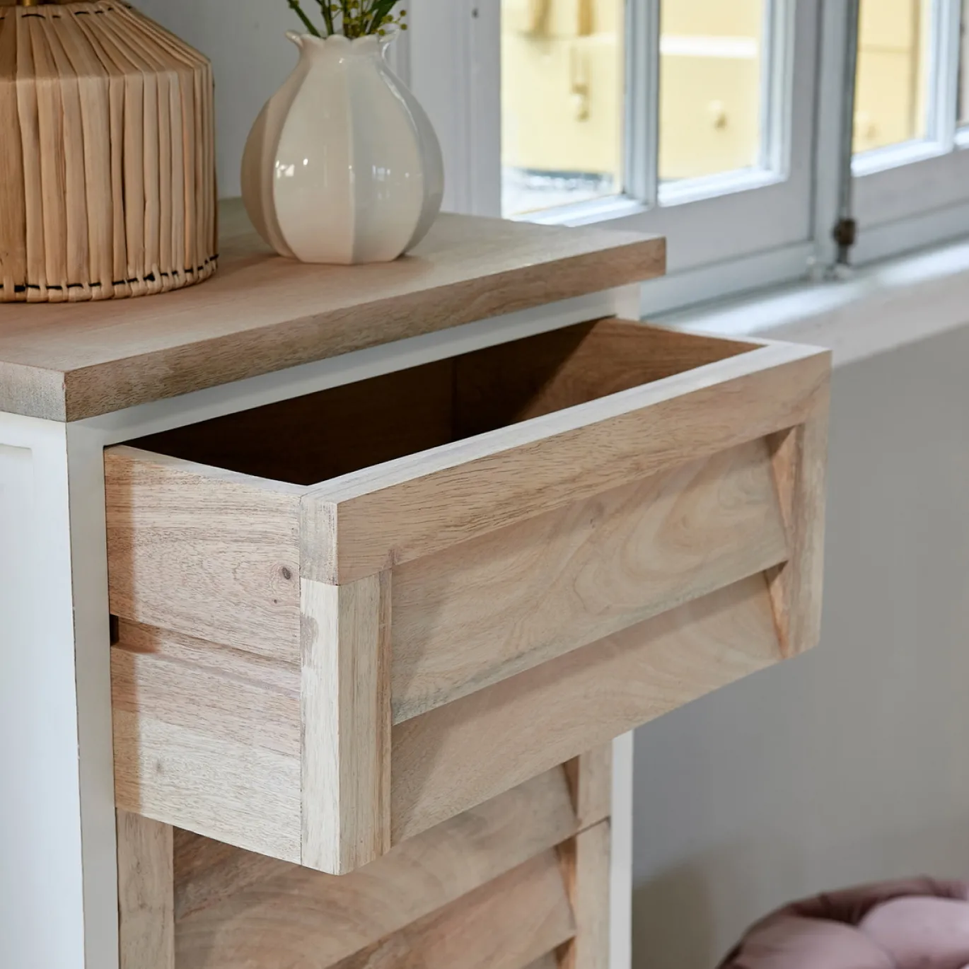 Rivièra Maison Ladekast Pacifica Naturel/Wit Small