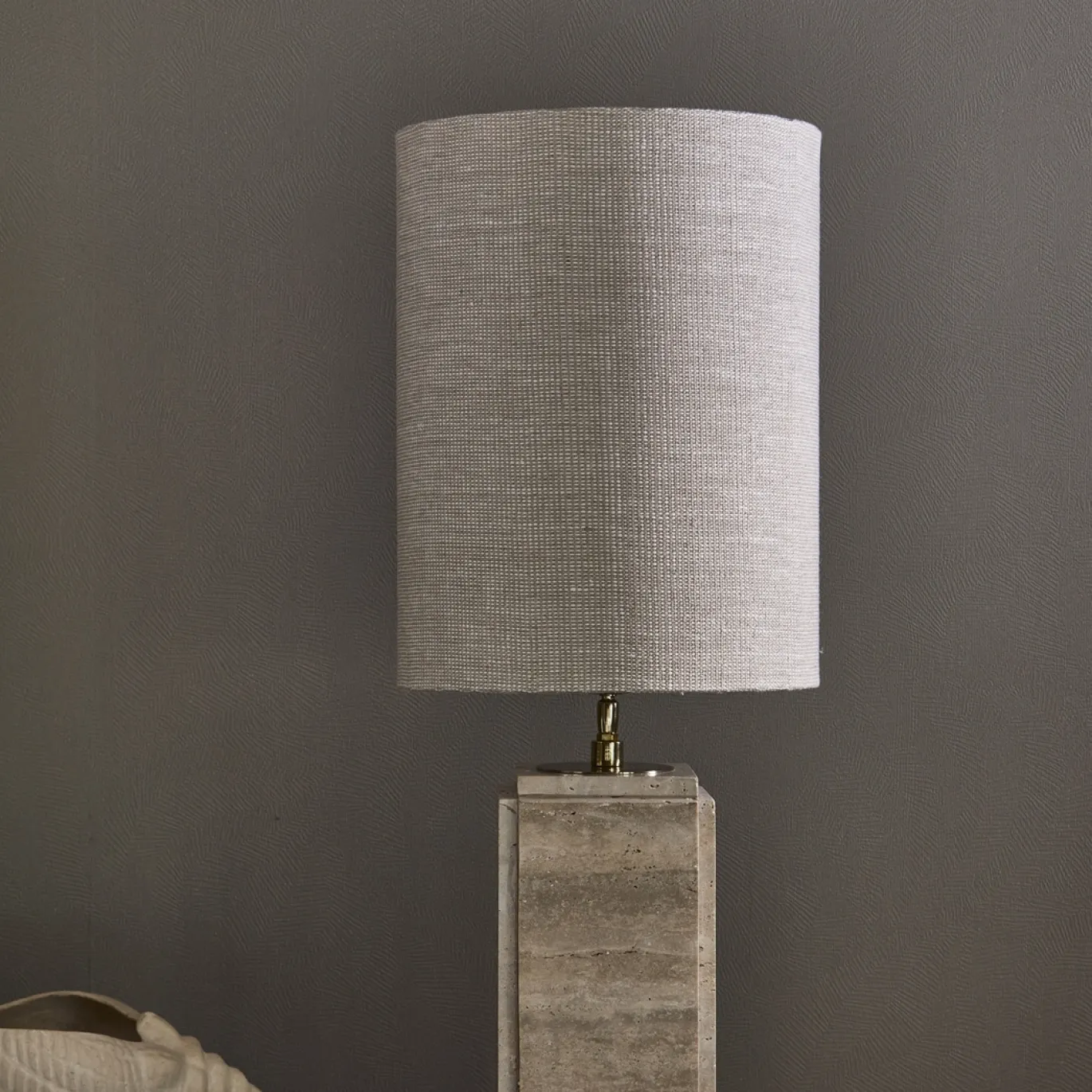Rivièra Maison Lampenkap Linnen Cilinder Beige 30x40cm