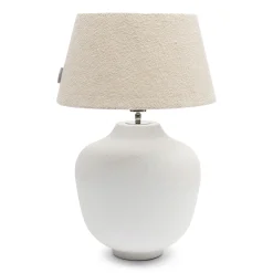 Rivièra Maison Lampenkap Taper Linnen Wit 38x21cm