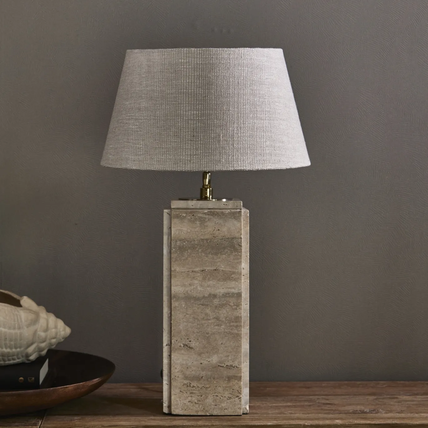 Rivièra Maison Lampenkap Taper Linnen Beige 38x21cm