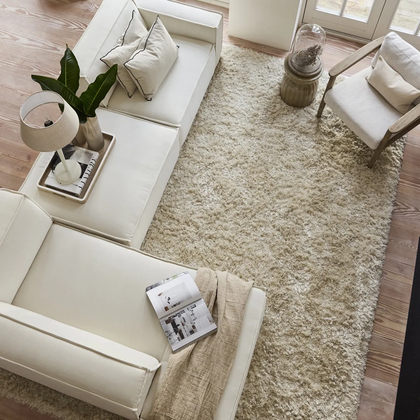 Rivièra Maison Lampenkap Taper Linnen Beige 38x21cm
