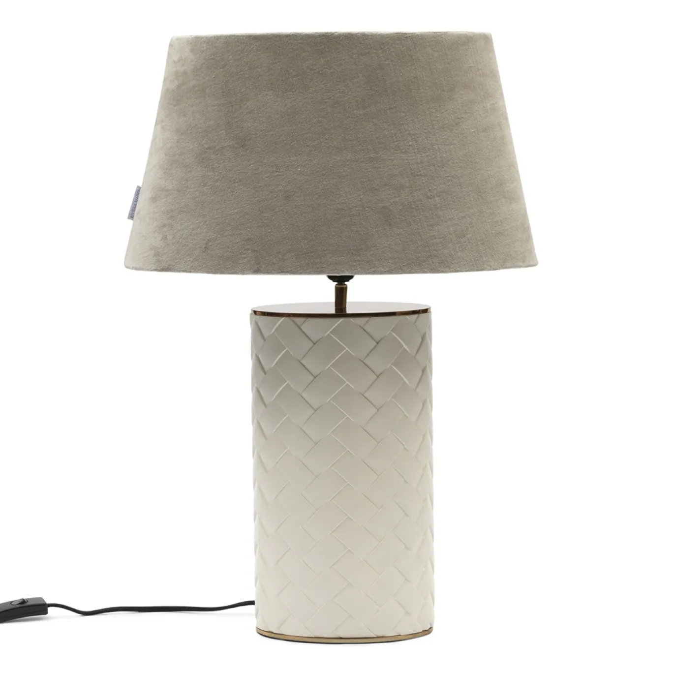 Rivièra Maison Lampenkap Velvet Ovaal Greige 45x26cm