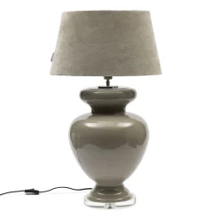 Rivièra Maison Lampenkap Velvet Ovaal Greige 45x26cm