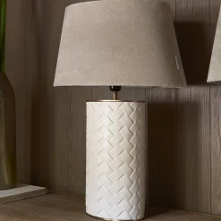Rivièra Maison Lampenkap Velvet Ovaal Greige 45x26cm