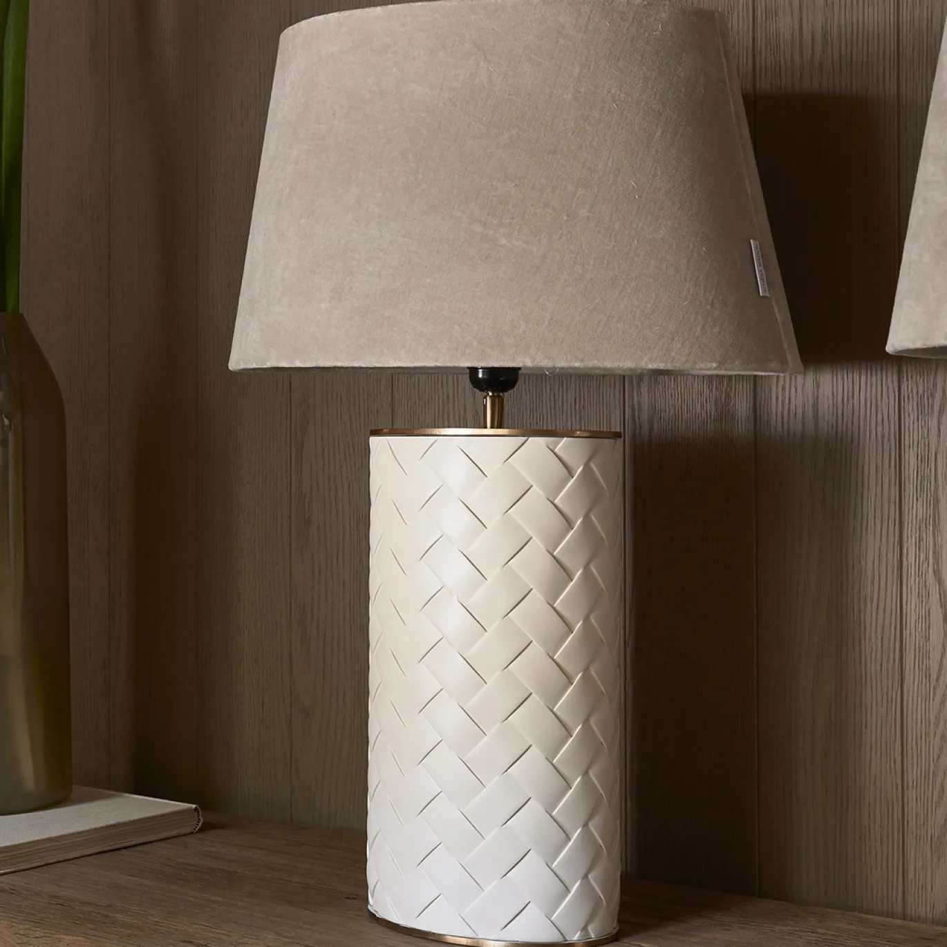 Rivièra Maison Lampenkap Velvet Ovaal Greige 45x26cm