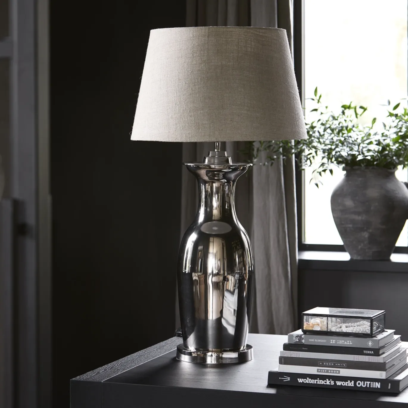 Rivièra Maison Lampvoet Roger Hotel Zilver