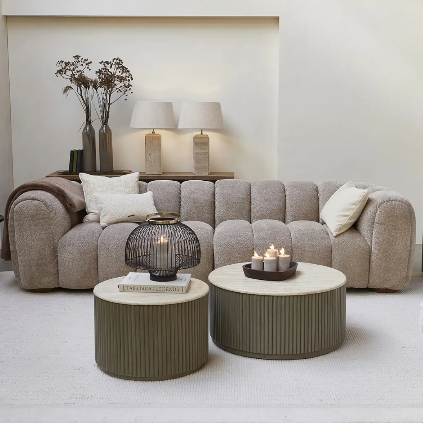 Rivièra Maison Loungebank Vicenza XL Taupe