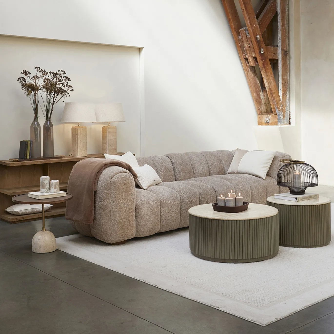 Rivièra Maison Loungebank Vicenza 3,5-zits Taupe