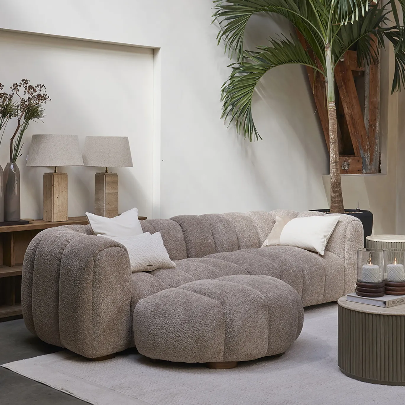 Rivièra Maison Loungebank Vicenza 3,5-zits Taupe