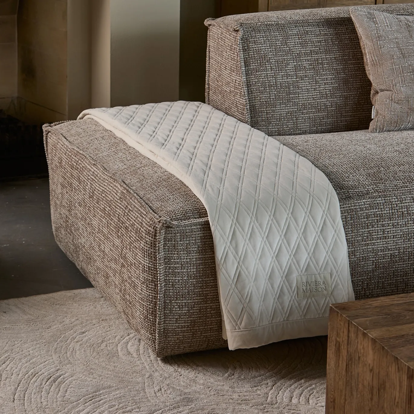 Rivièra Maison Plaid Macon Quilted 180x130cm