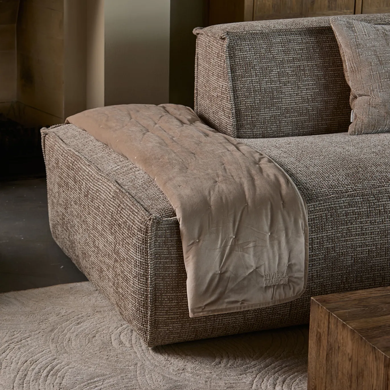 Rivièra Maison Plaid Marthon Velvet 180x130cm