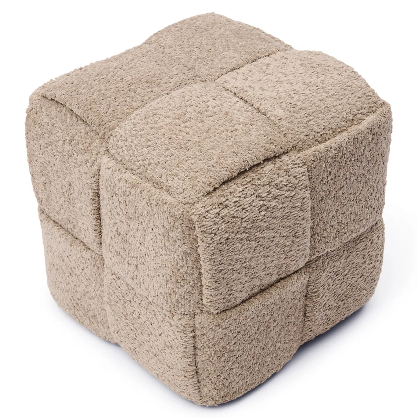 Rivièra Maison Poef Qbic 40x45cm Soft Walnoot