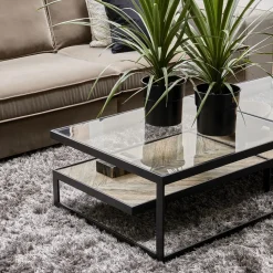Rivièra Maison Salontafel Graydon Glas 180cm
