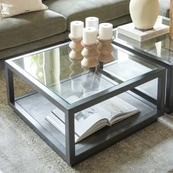 Rivièra Maison Salontafel Roger Zwart 80x80cm
