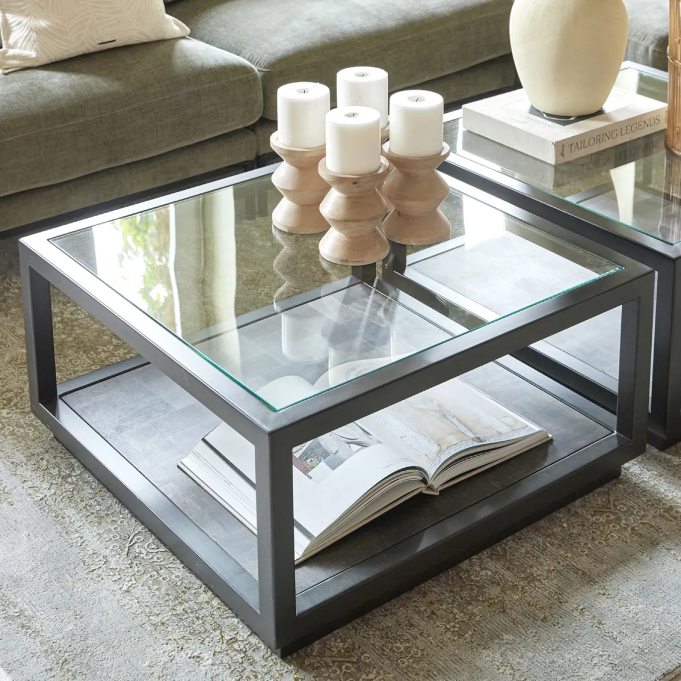 Rivièra Maison Salontafel Roger Zwart 80x80cm