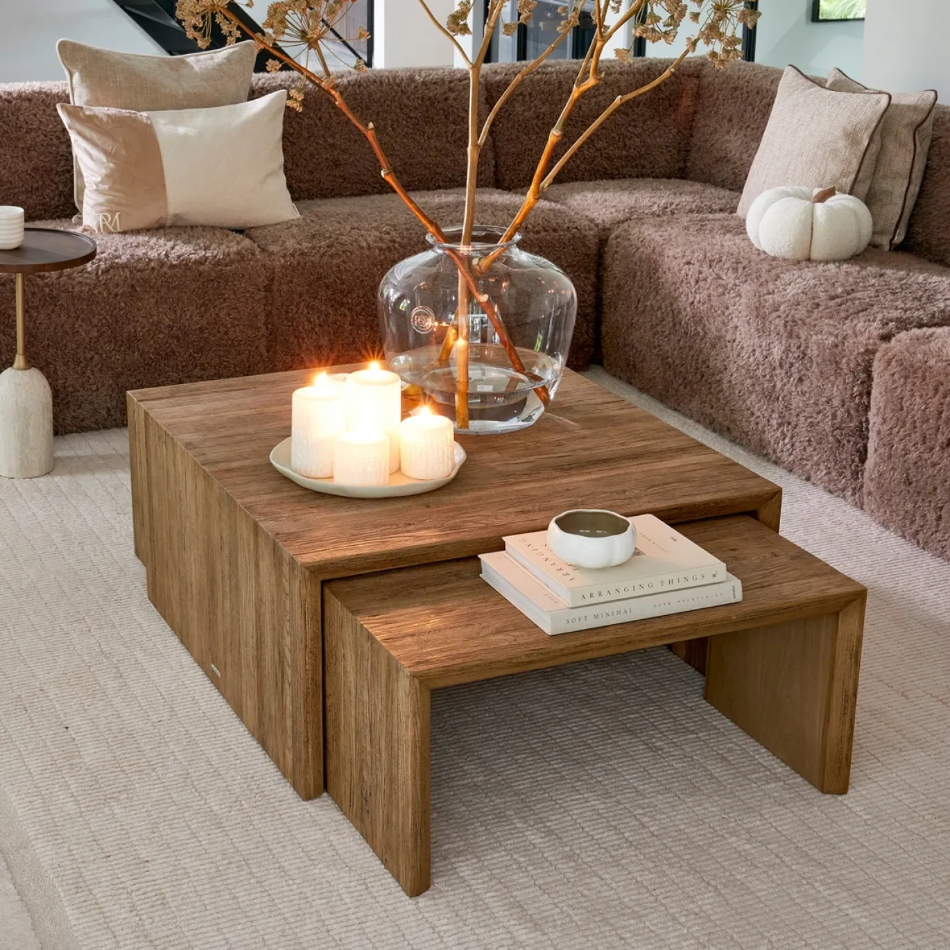 Rivièra Maison Salontafel Sant Mateu Eikenhout Set van 3