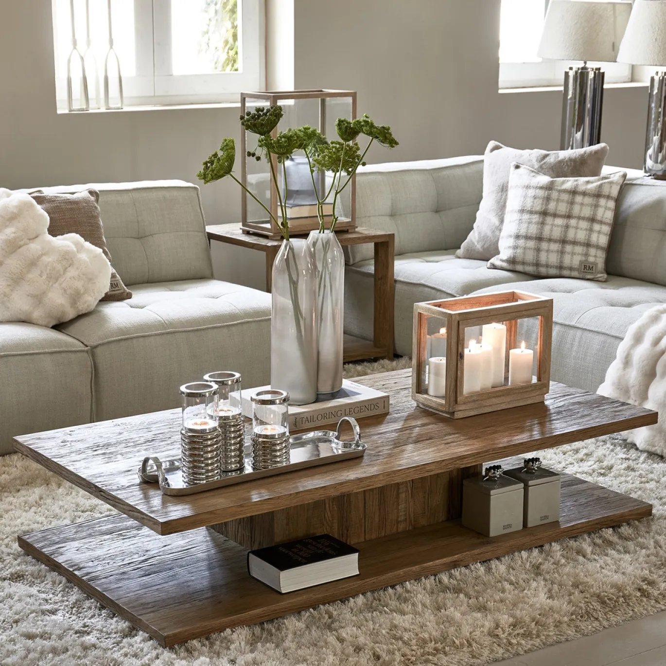 Rivièra Maison Salontafel Vermont Eikenhout 160cm