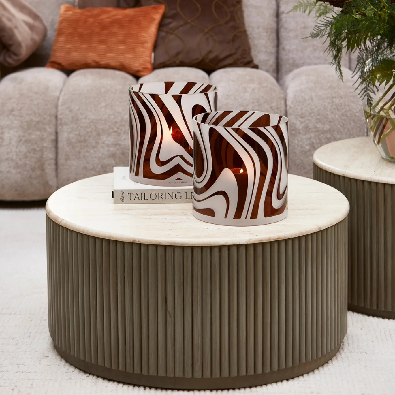 Rivièra Maison Salontafel Villanova Travertin Ø80cm