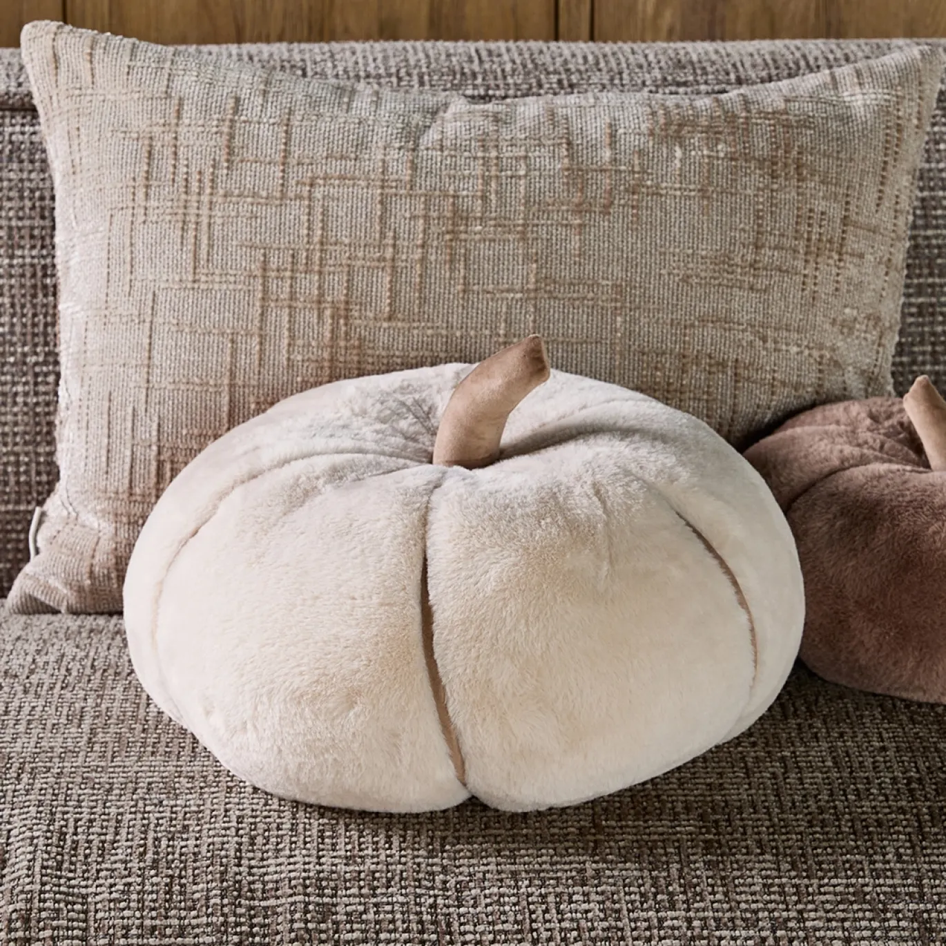 Rivièra Maison Sierkussen Pumpkin Faux Fur L