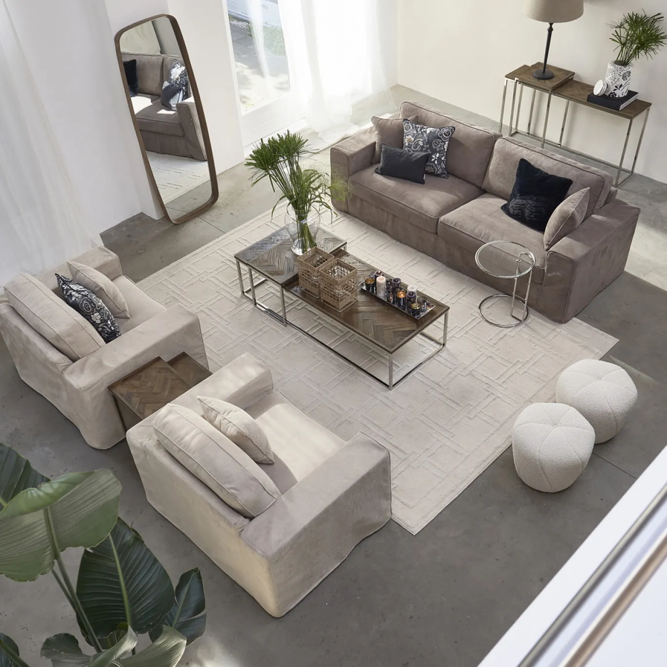 Rivièra Maison Spiegel Place Des Voges Bruin 180cm