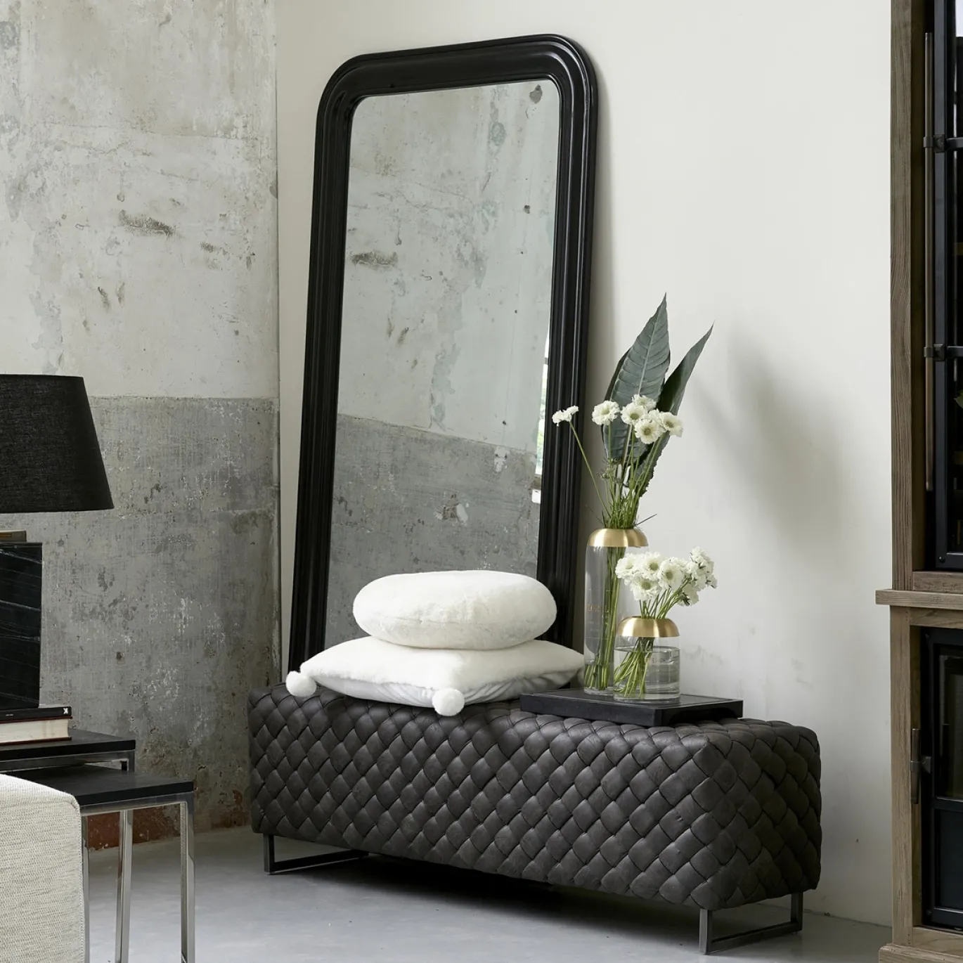 Rivièra Maison Spiegel Place Vendôme Zwart 220cm