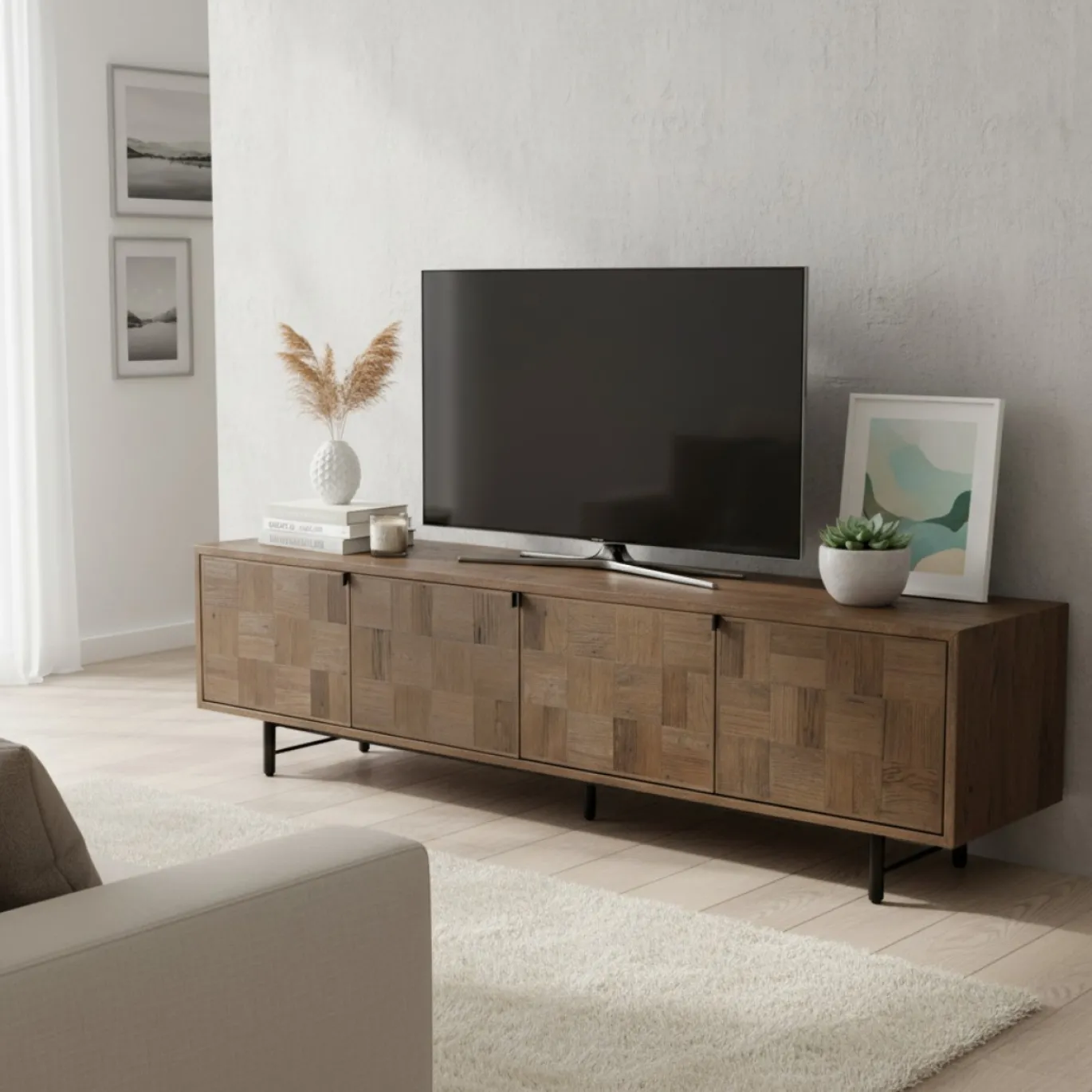 Rivièra Maison Tv-Meubel Mac Arthur Park Walnoot 200cm