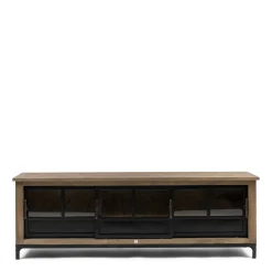 Rivièra Maison Tv-Meubel The Hoxton Bruin/Zwart 190cm