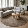 Rivièra Maison Vloerkleed Delfina Rond Taupe Ø200cm
