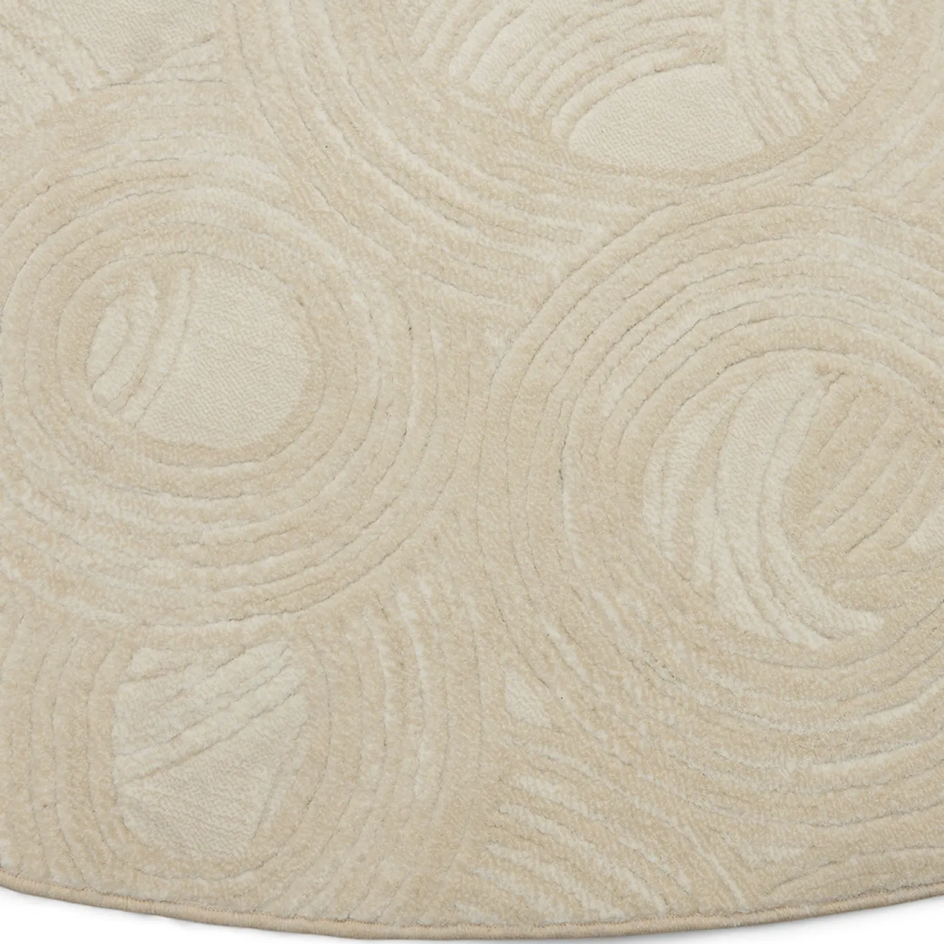 Rivièra Maison Vloerkleed Delfina Rond Crème Ø200cm