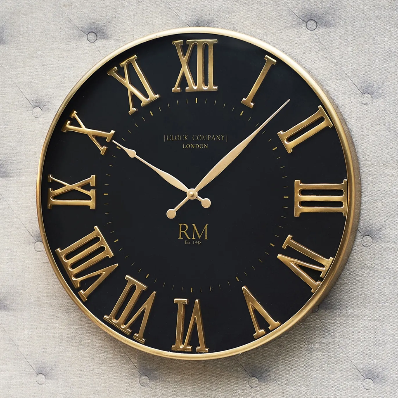 Rivièra Maison Wandklok London Company Zwart
