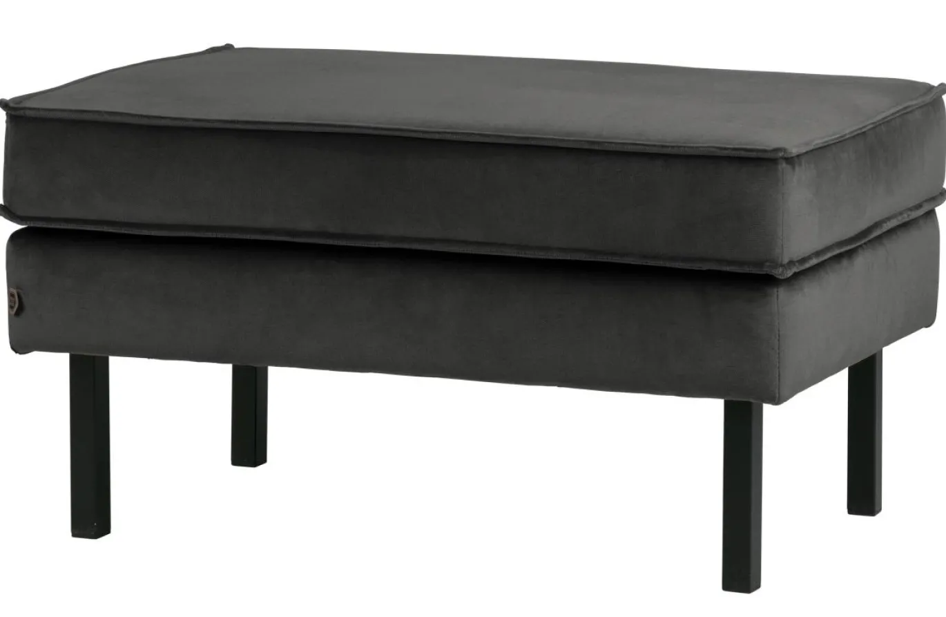 Rodeo Hocker op Poten Velvet Antraciet