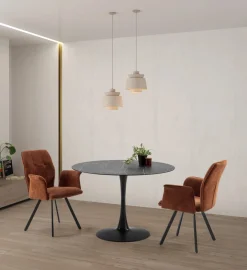 Ronde Tafel Ada 110cm Zwart - Giga Meubel