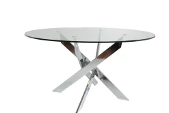 Ronde Tafel Ruth 120cm Chrome - Giga Meubel