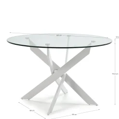Ronde Tafel Ruth 120cm Wit - Giga Meubel