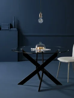 Ronde Tafel Ruth 120cm Zwart - Giga Meubel