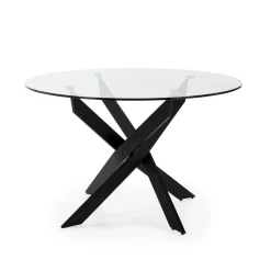 Ronde Tafel Ruth 120cm Zwart - Giga Meubel