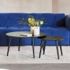 Salontafel Adda Rond Zwart Eiken Set van 2 - Giga Living