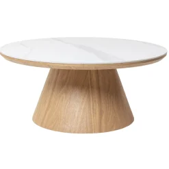 Salontafel Alba Naturel Marmer 80cm Rond - Giga Meubel